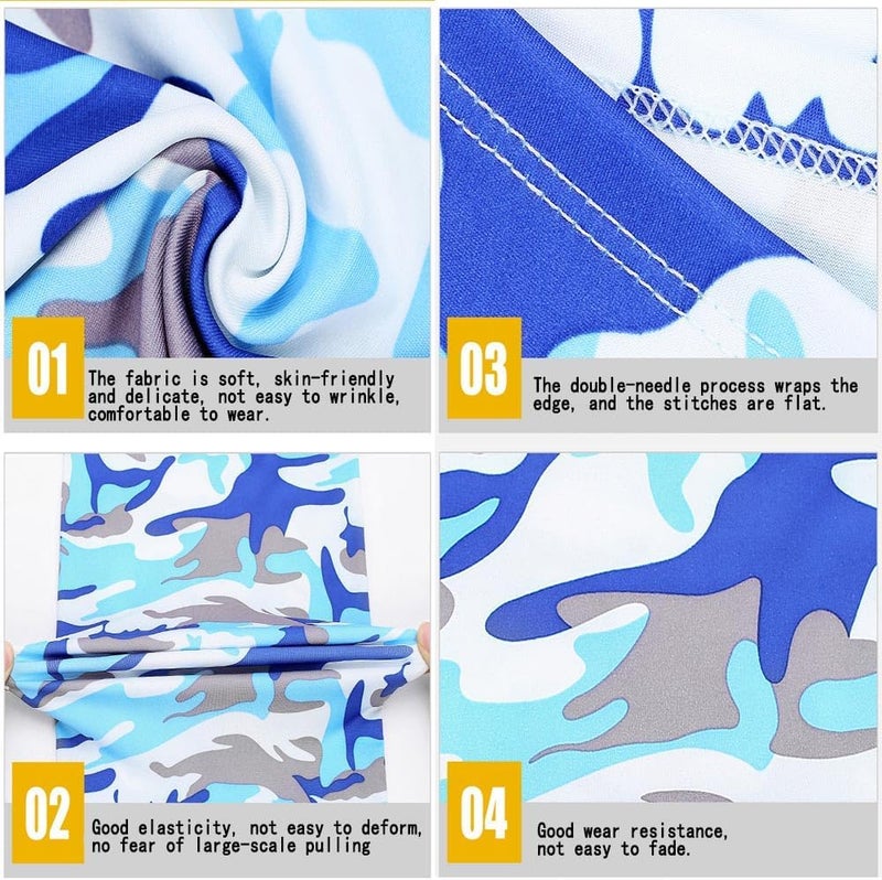 PuddingStation 6 Pieces Summer Face Cover Scarf Mens Neck Gaiter For Men Women UV Protection Face Breathable Sun Protection Cycling Running - Image 4